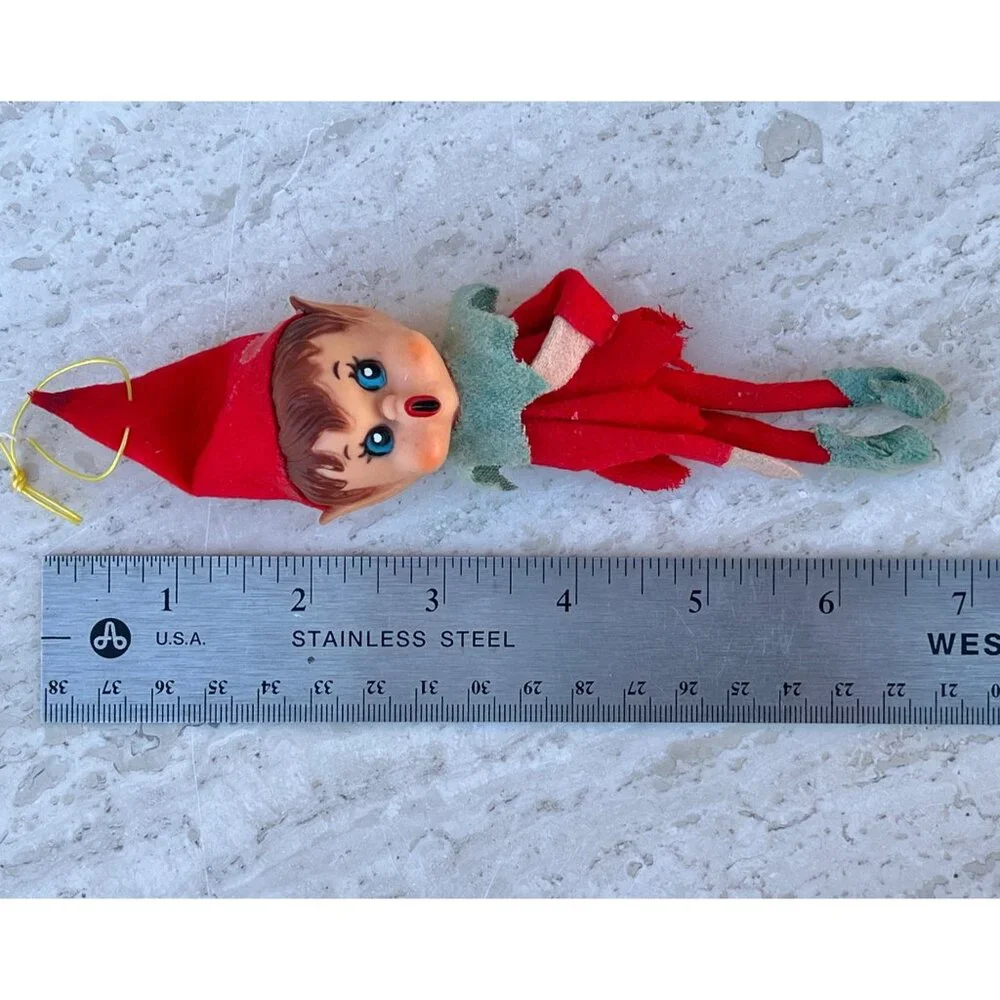 Elf Set Of 2 Knee Huggers Vintage MC Christmas Decor Holidays Gifts
